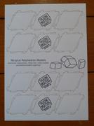 Rhombic parallelepiped pieces sheet