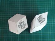 can be assembled into the two forms of a rhombic parallelepiped, obtuse and acute...